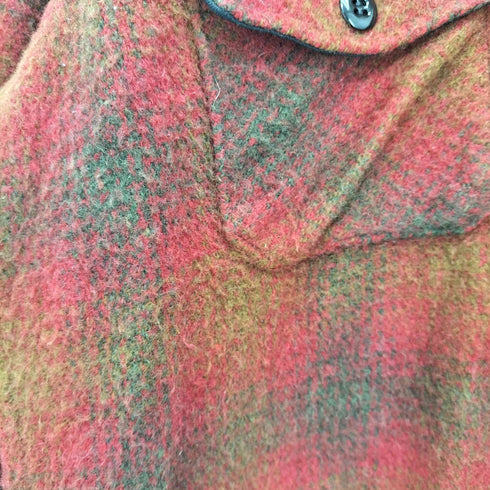 メルトン melton 70-80S USA製 ウール フランネルシャツ メンズ  LARGE